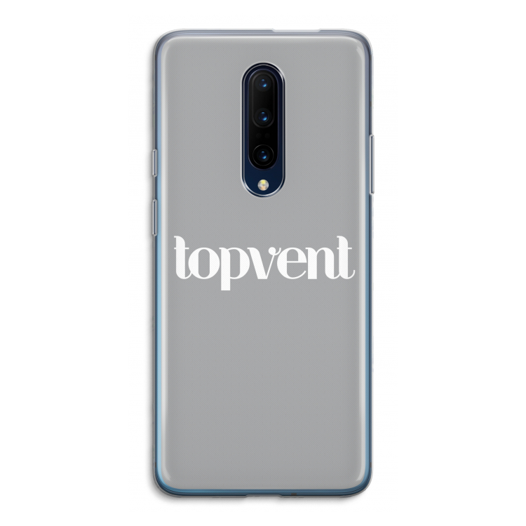 Topvent Grijs Wit: OnePlus 7 Pro Transparant Hoesje