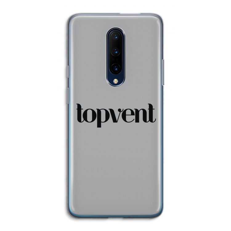 Topvent Grijs Zwart: OnePlus 7 Pro Transparant Hoesje