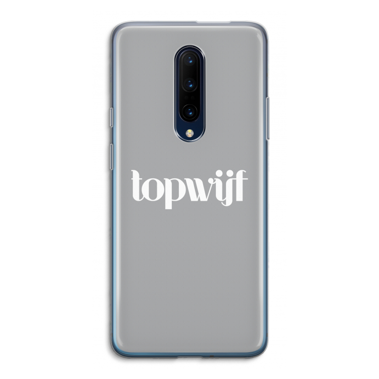 Topwijf Grijs Wit: OnePlus 7 Pro Transparant Hoesje