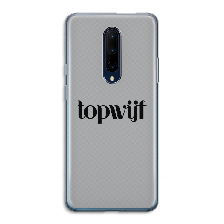 Topwijf Grijs Zwart: OnePlus 7 Pro Transparant Hoesje