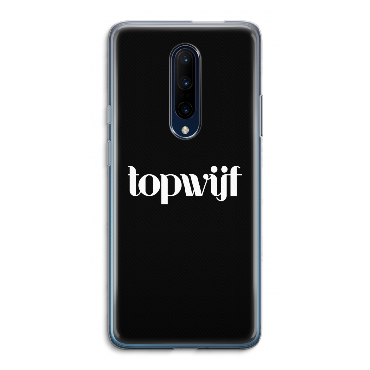 Topwijf Zwart: OnePlus 7 Pro Transparant Hoesje