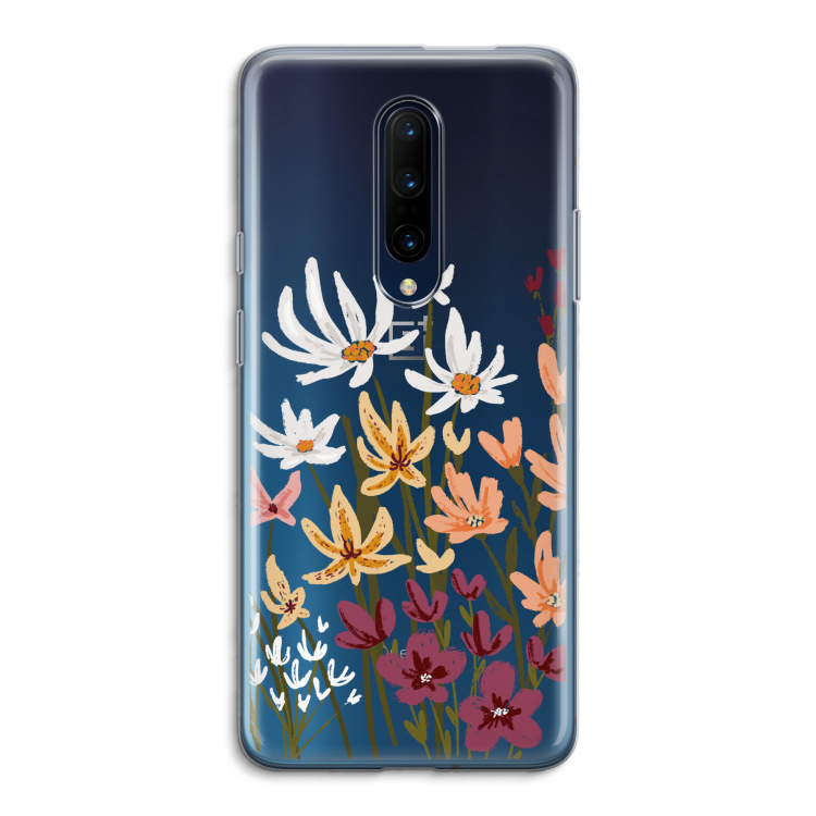Painted wildflowers: OnePlus 7 Pro Transparant Hoesje