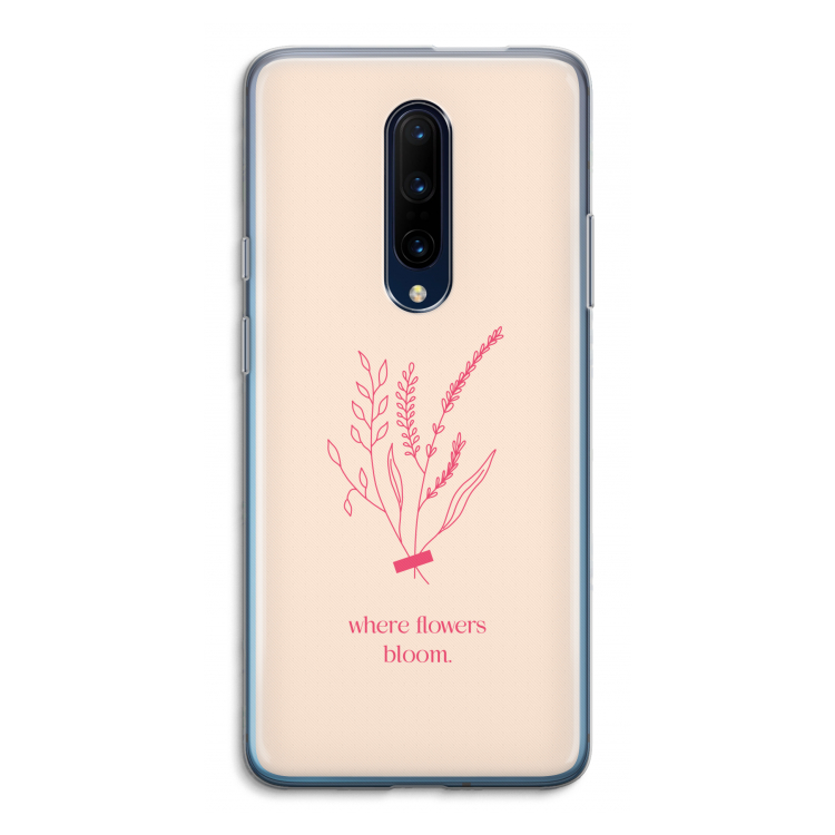 Where flowers bloom: OnePlus 7 Pro Transparant Hoesje