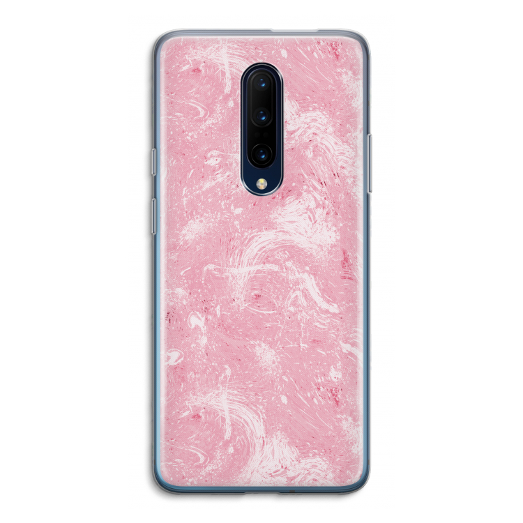 Abstract Painting Pink: OnePlus 7 Pro Transparant Hoesje