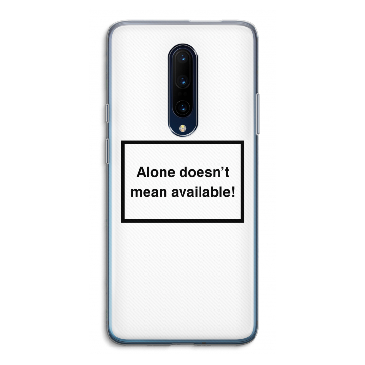 Alone: OnePlus 7 Pro Transparant Hoesje