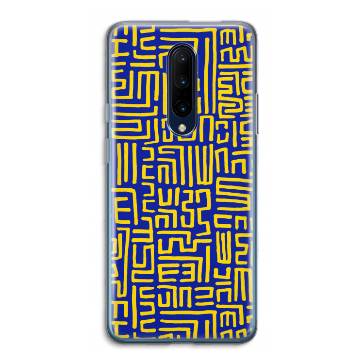 Majorelle Blue Print: OnePlus 7 Pro Transparant Hoesje