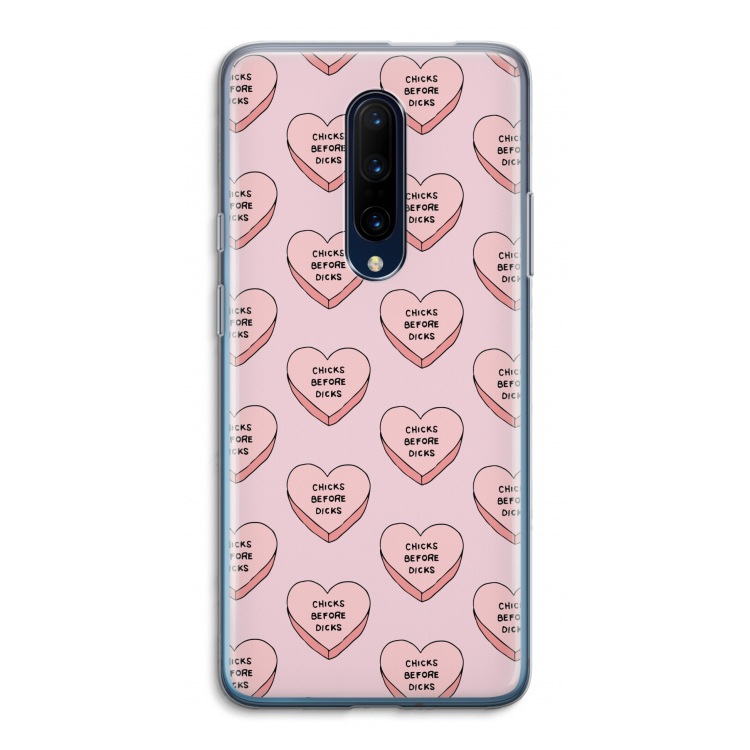 Chicks before dicks: OnePlus 7 Pro Transparant Hoesje