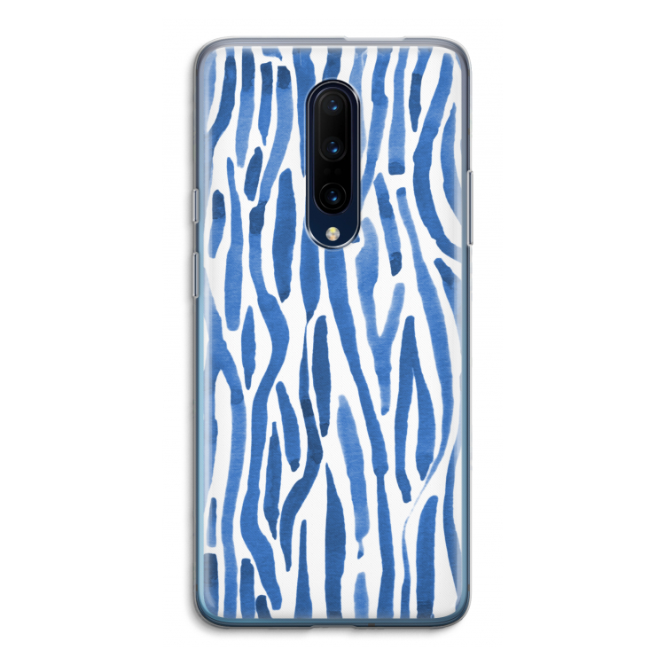 Blauwe nerven: OnePlus 7 Pro Transparant Hoesje