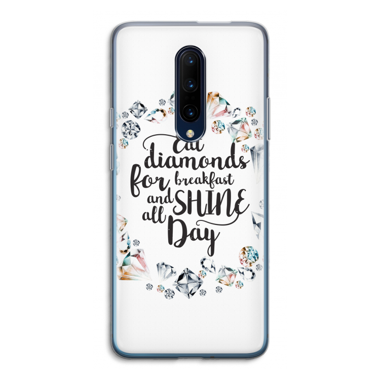Diamonds: OnePlus 7 Pro Transparant Hoesje