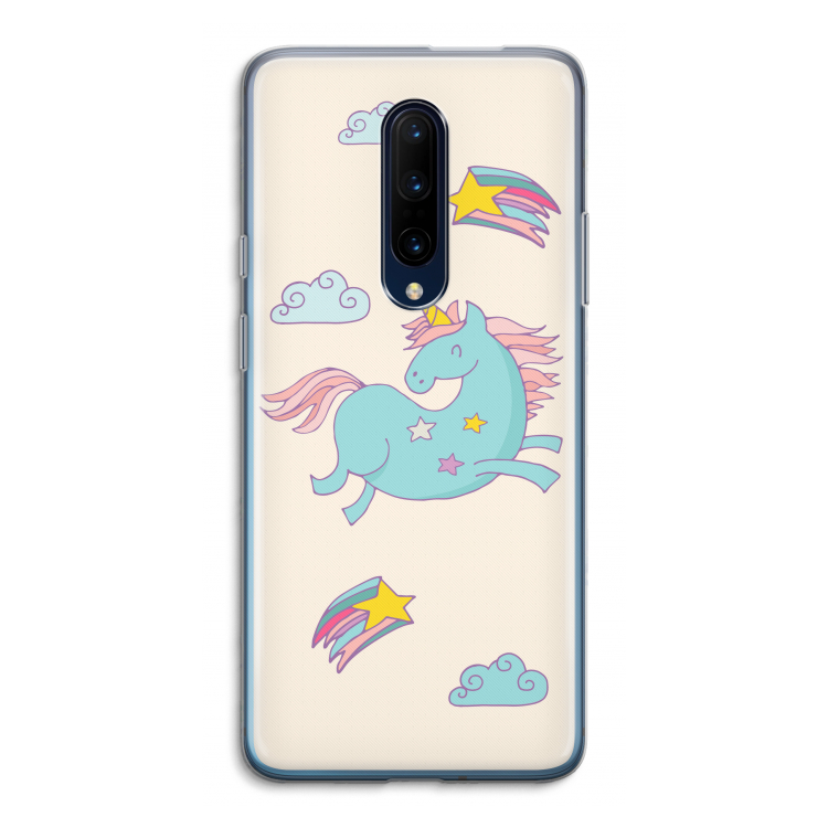 Vliegende eenhoorn: OnePlus 7 Pro Transparant Hoesje