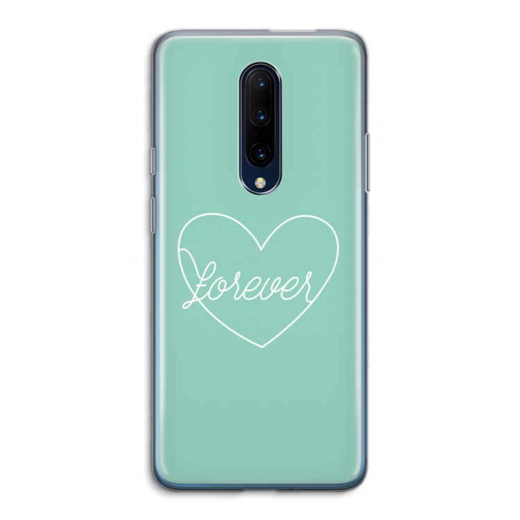 Forever heart pastel: OnePlus 7 Pro Transparant Hoesje