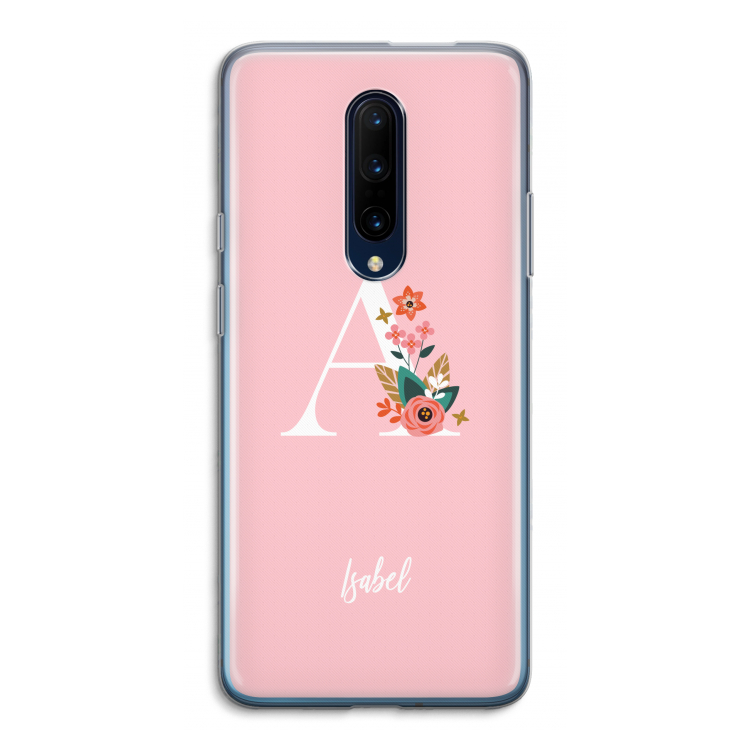 Pink Bouquet: OnePlus 7 Pro Transparant Hoesje