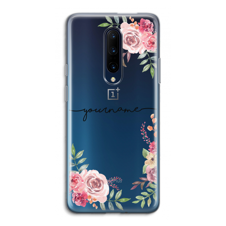 Rozen: OnePlus 7 Pro Transparant Hoesje