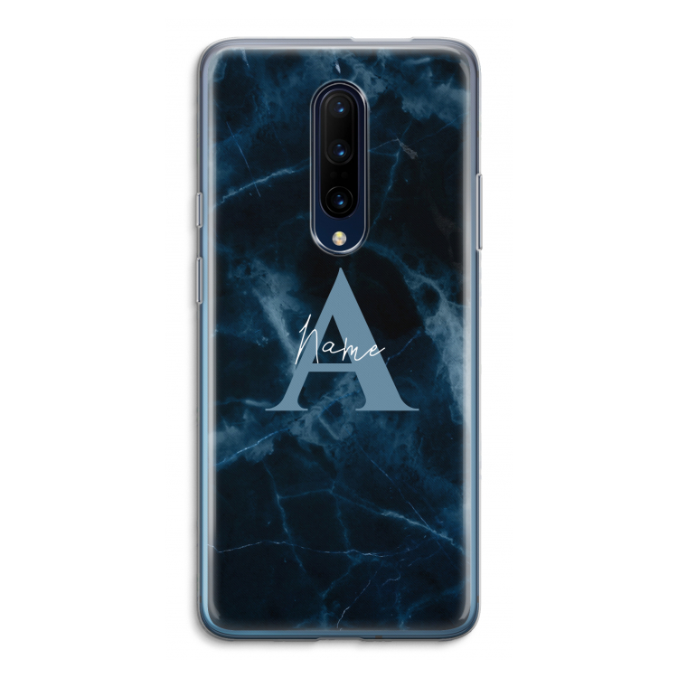 Midnight Marble: OnePlus 7 Pro Transparant Hoesje
