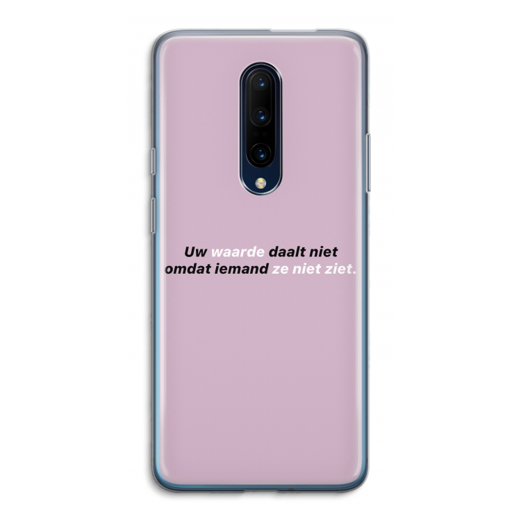 uw waarde daalt niet: OnePlus 7 Pro Transparant Hoesje