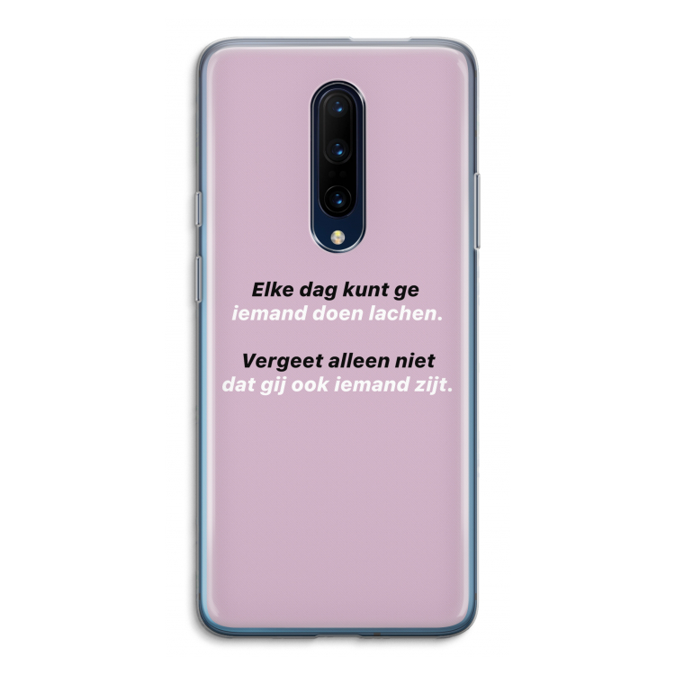 gij zijt ook iemand: OnePlus 7 Pro Transparant Hoesje