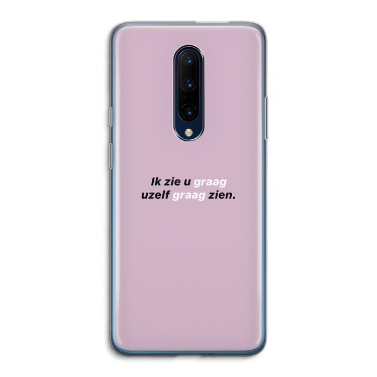 uzelf graag zien: OnePlus 7 Pro Transparant Hoesje