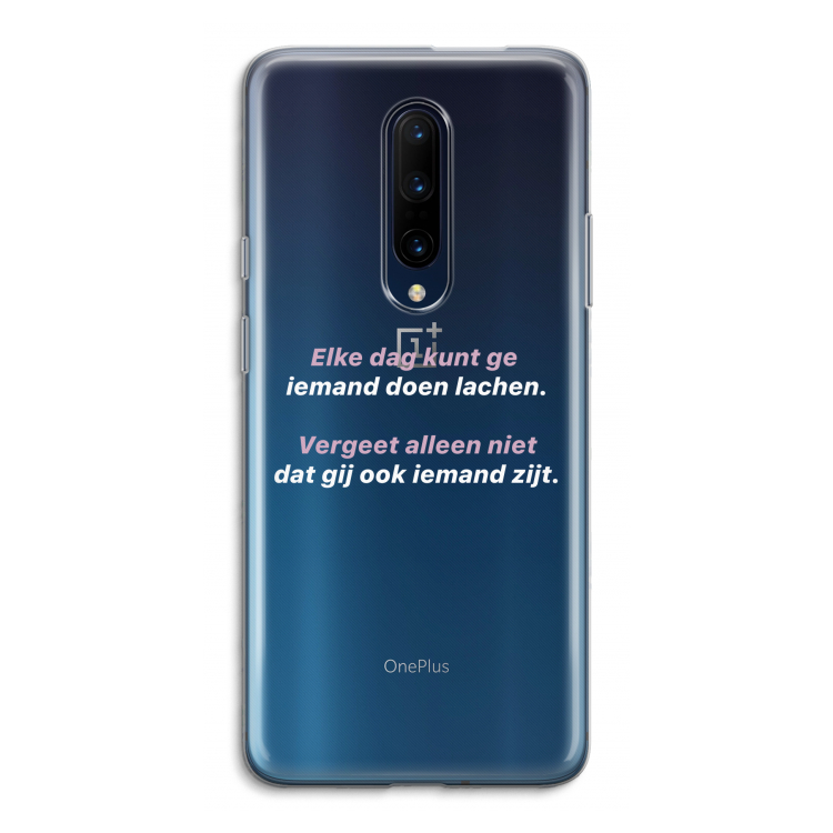 gij zijt ook iemand: OnePlus 7 Pro Transparant Hoesje