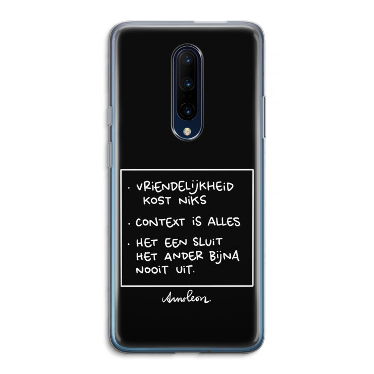 Mijn Motto's: OnePlus 7 Pro Transparant Hoesje