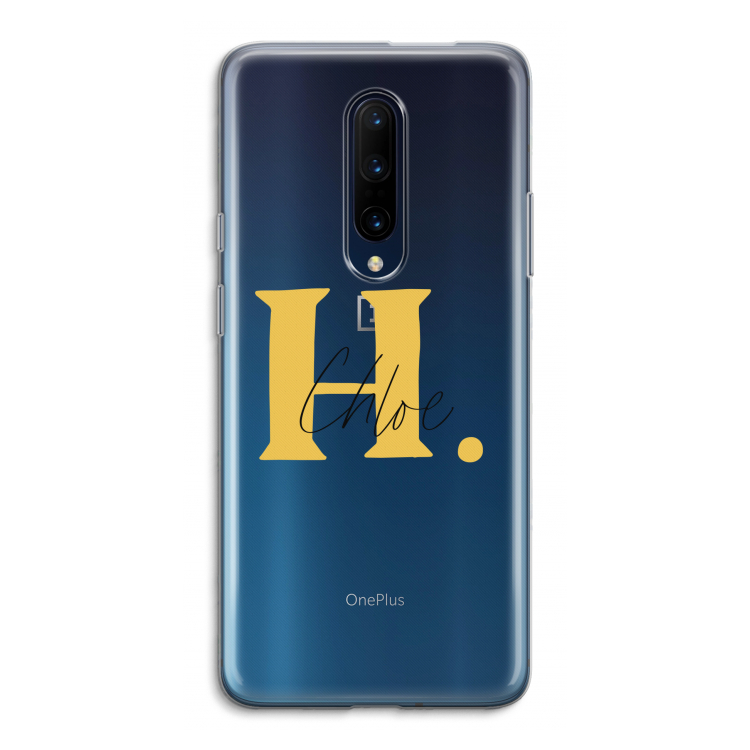 Amber Script: OnePlus 7 Pro Transparant Hoesje