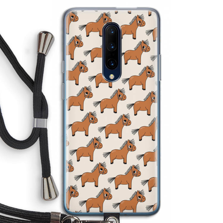 Pony: OnePlus 7 Pro Transparant Hoesje met koord