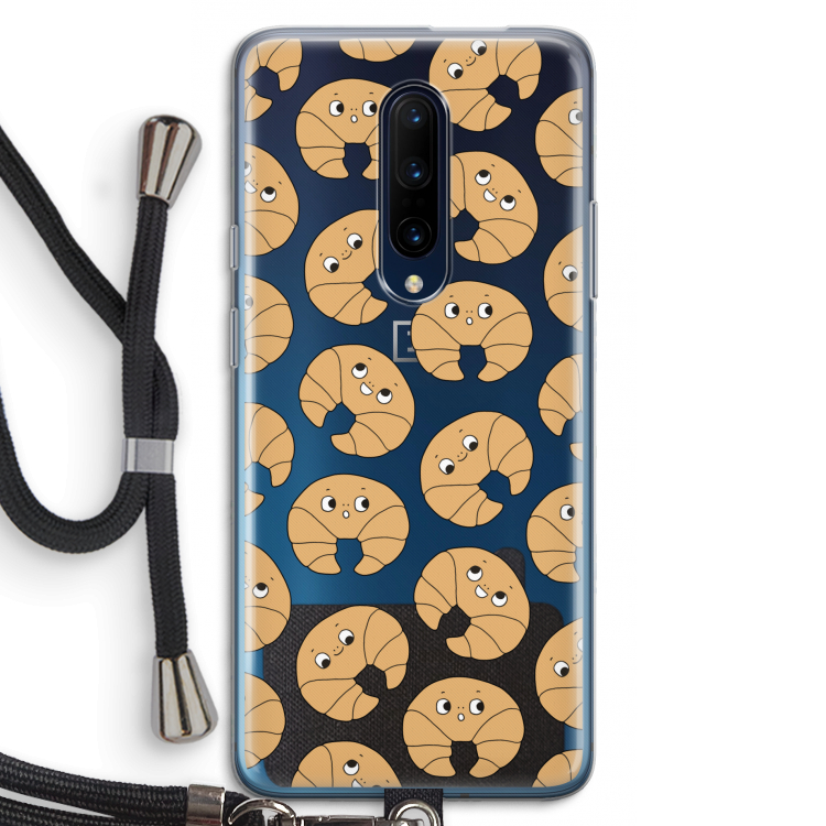 Croissant: OnePlus 7 Pro Transparant Hoesje met koord