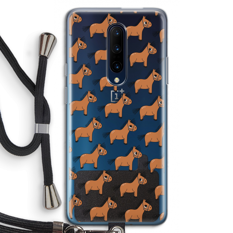Pony: OnePlus 7 Pro Transparant Hoesje met koord
