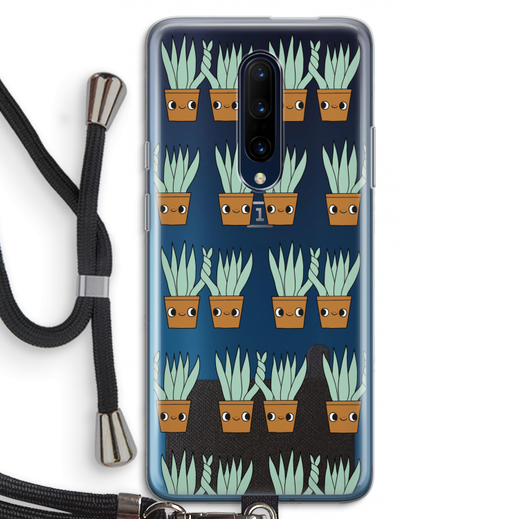 Sansevieria: OnePlus 7 Pro Transparant Hoesje met koord