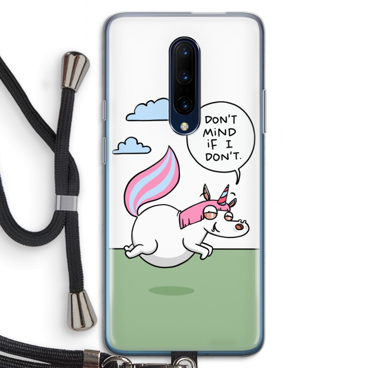 Unicorn: OnePlus 7 Pro Transparant Hoesje met koord