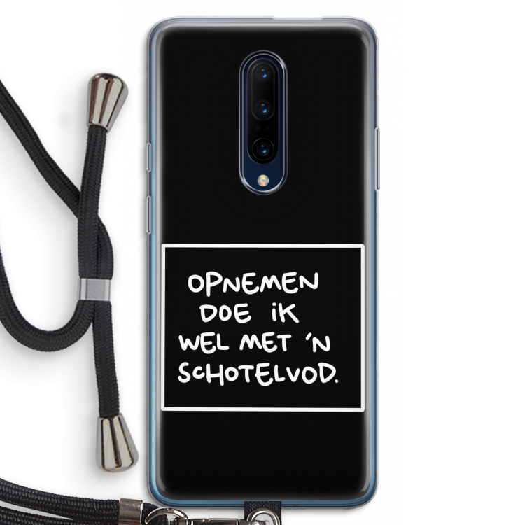 Schotelvod: OnePlus 7 Pro Transparant Hoesje met koord