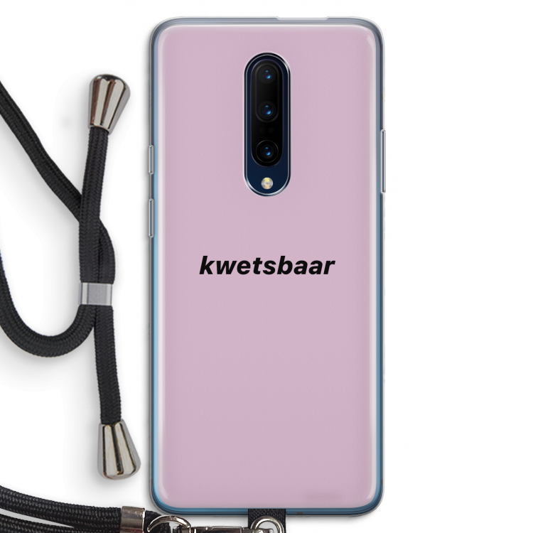 kwetsbaar: OnePlus 7 Pro Transparant Hoesje met koord