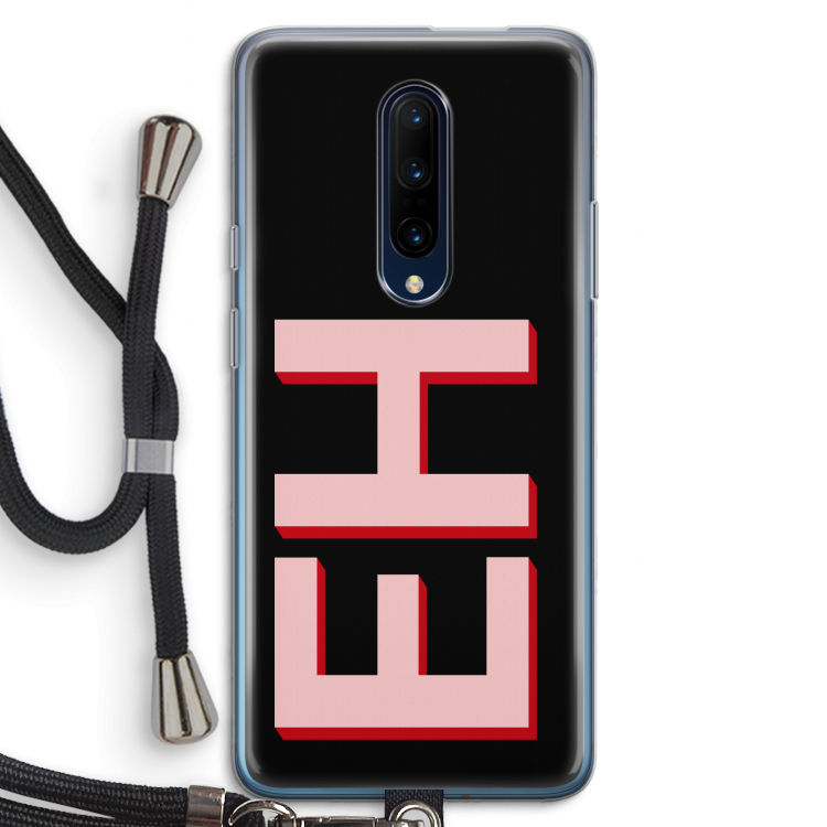 Monogram: OnePlus 7 Pro Transparant Hoesje met koord