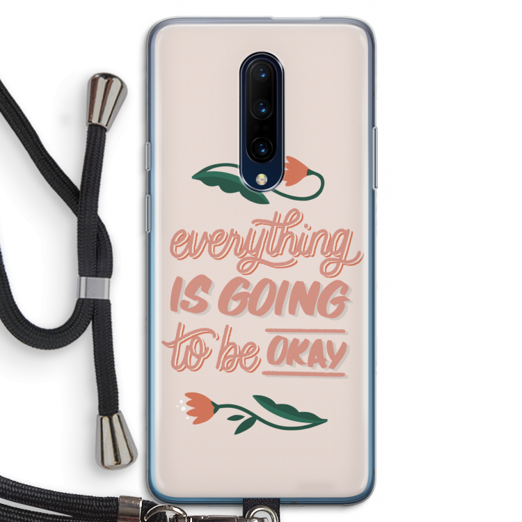 Optimistic flower girl: OnePlus 7 Pro Transparant Hoesje met koord