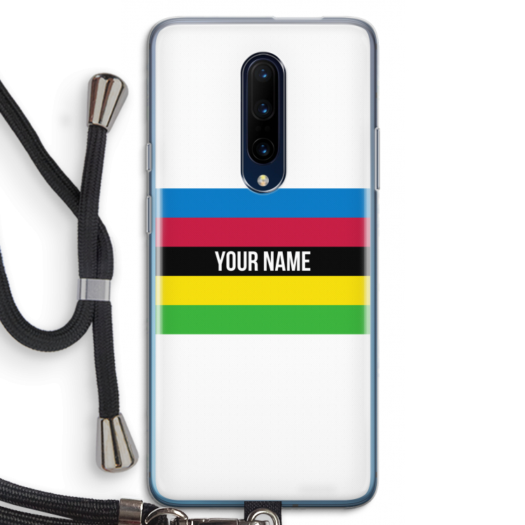 WK Wielrennen: OnePlus 7 Pro Transparant Hoesje met koord