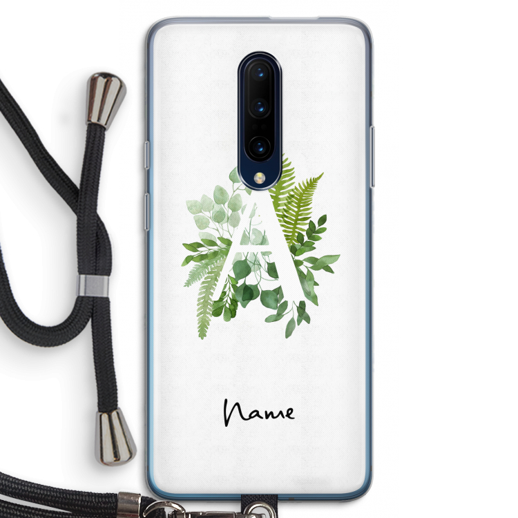 Green Brush: OnePlus 7 Pro Transparant Hoesje met koord
