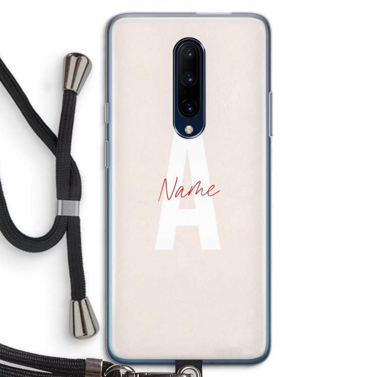 Strawberry Milkshake: OnePlus 7 Pro Transparant Hoesje met koord