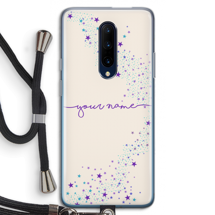 Sterren: OnePlus 7 Pro Transparant Hoesje met koord