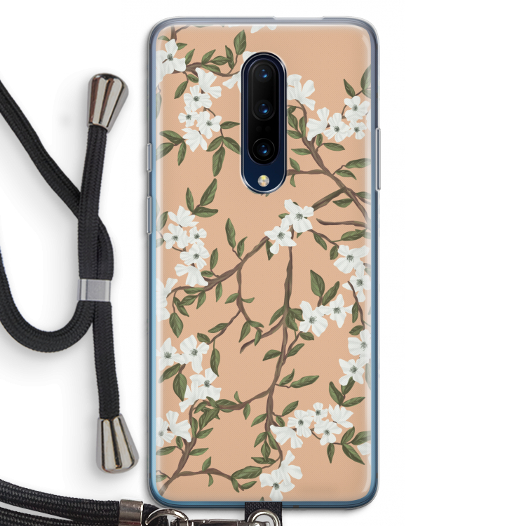 Blossoming spring: OnePlus 7 Pro Transparant Hoesje met koord