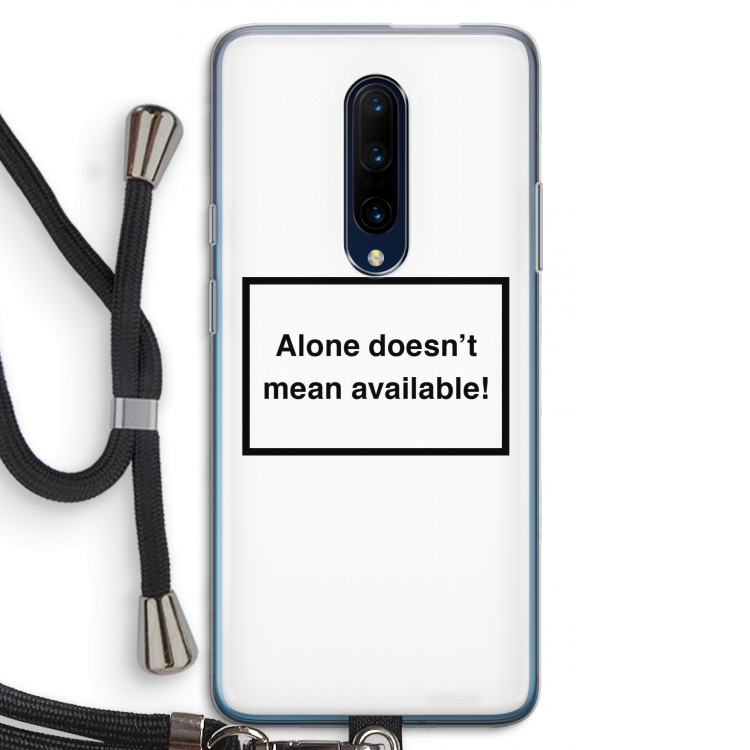 Alone: OnePlus 7 Pro Transparant Hoesje met koord