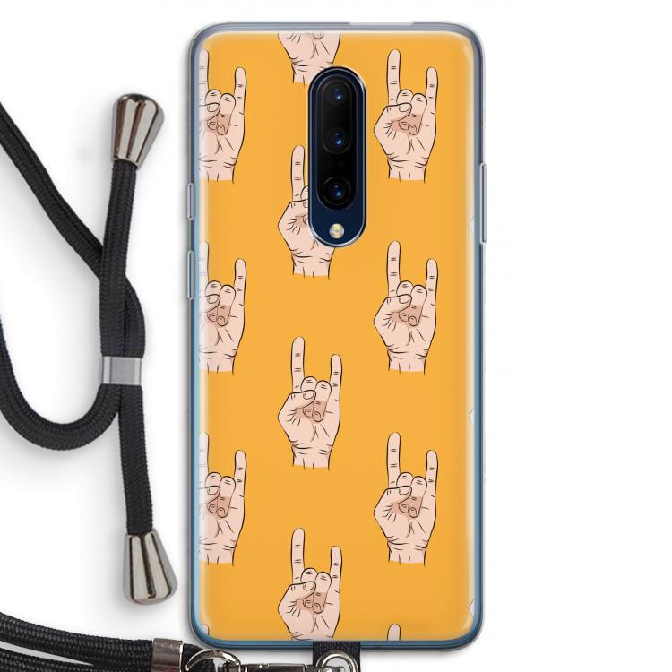 Rock: OnePlus 7 Pro Transparant Hoesje met koord