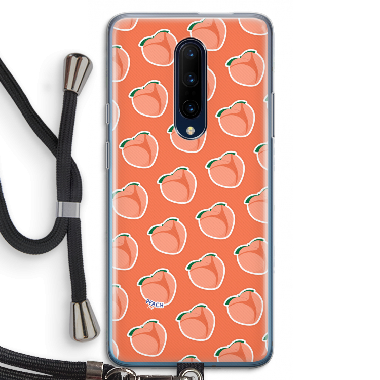 Just peachy: OnePlus 7 Pro Transparant Hoesje met koord