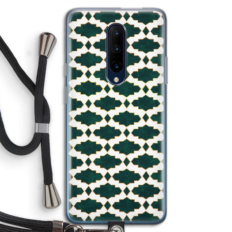 Moroccan tiles: OnePlus 7 Pro Transparant Hoesje met koord