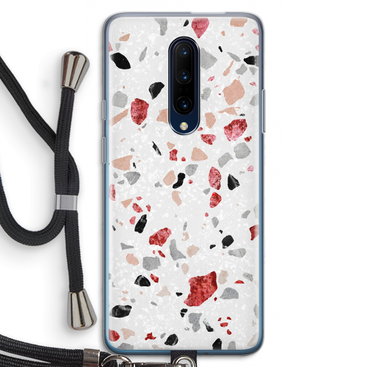 Terrazzo N°12: OnePlus 7 Pro Transparant Hoesje met koord