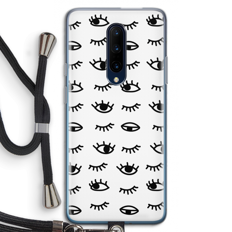 Eye pattern #2: OnePlus 7 Pro Transparant Hoesje met koord