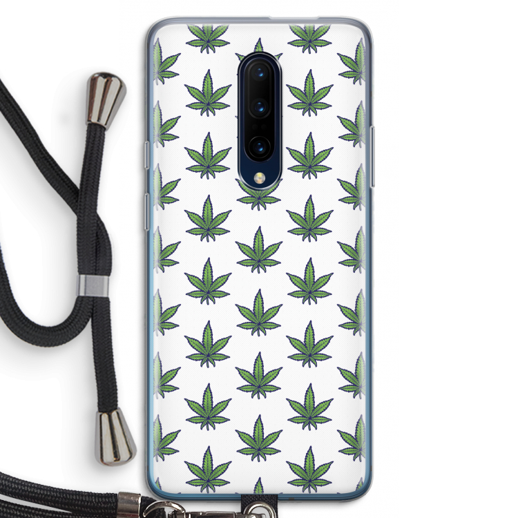 Weed: OnePlus 7 Pro Transparant Hoesje met koord