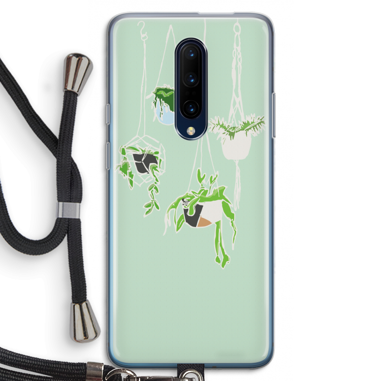 Hang In There: OnePlus 7 Pro Transparant Hoesje met koord