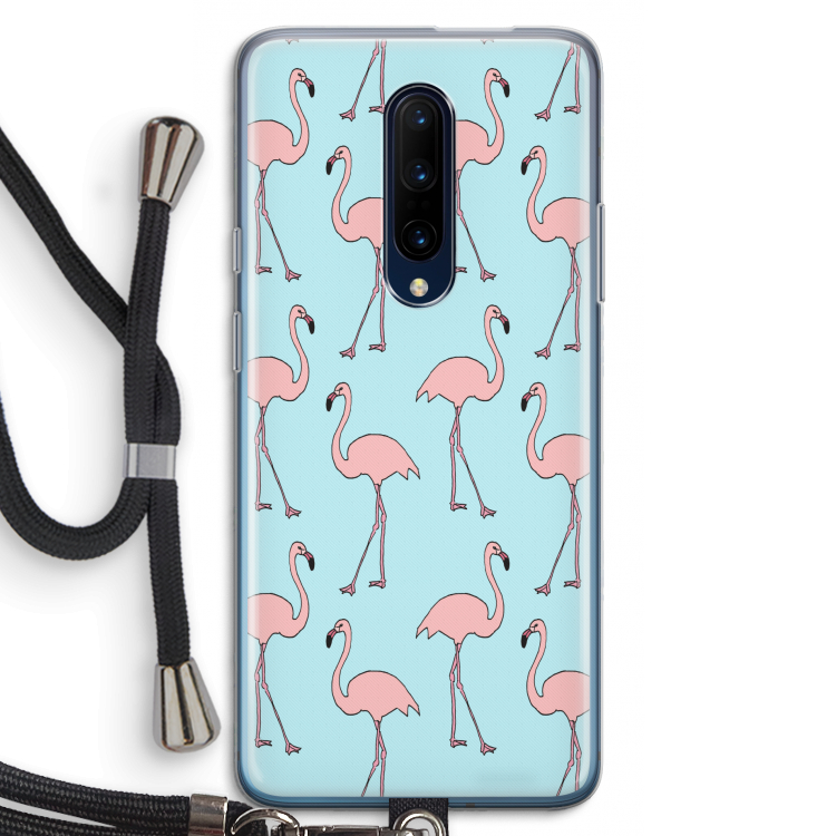Anything Flamingoes: OnePlus 7 Pro Transparant Hoesje met koord