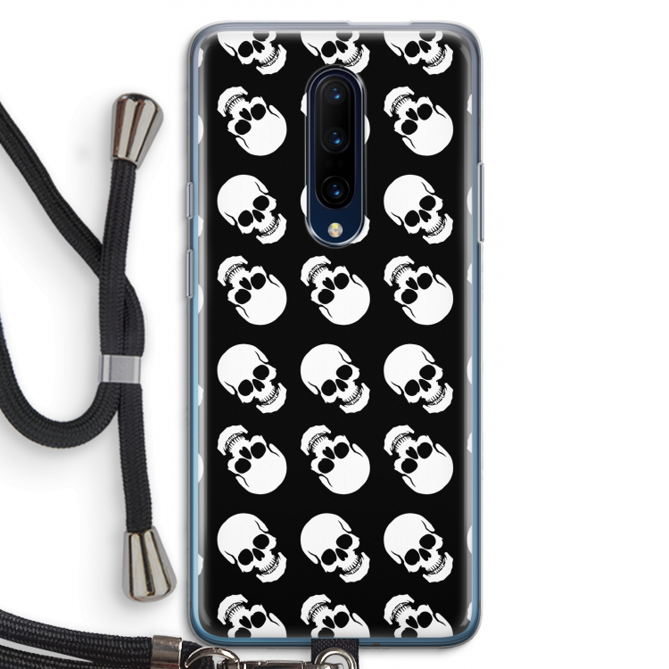 Musketon Skulls: OnePlus 7 Pro Transparant Hoesje met koord