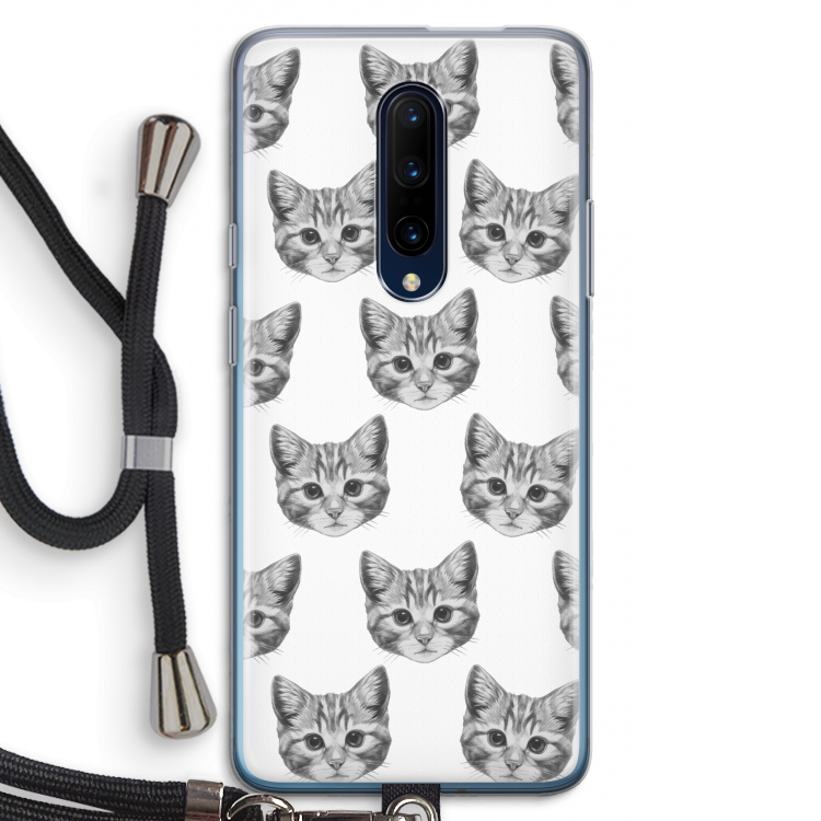 Kitten: OnePlus 7 Pro Transparant Hoesje met koord