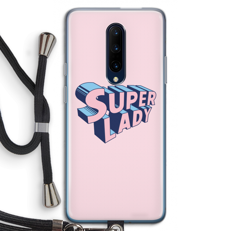 Superlady: OnePlus 7 Pro Transparant Hoesje met koord